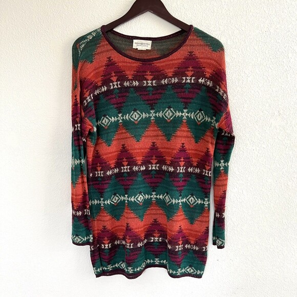 Denim Supply Ralph Lauren Womens Aztec Long Sweater Size M - Picture 1 of 7